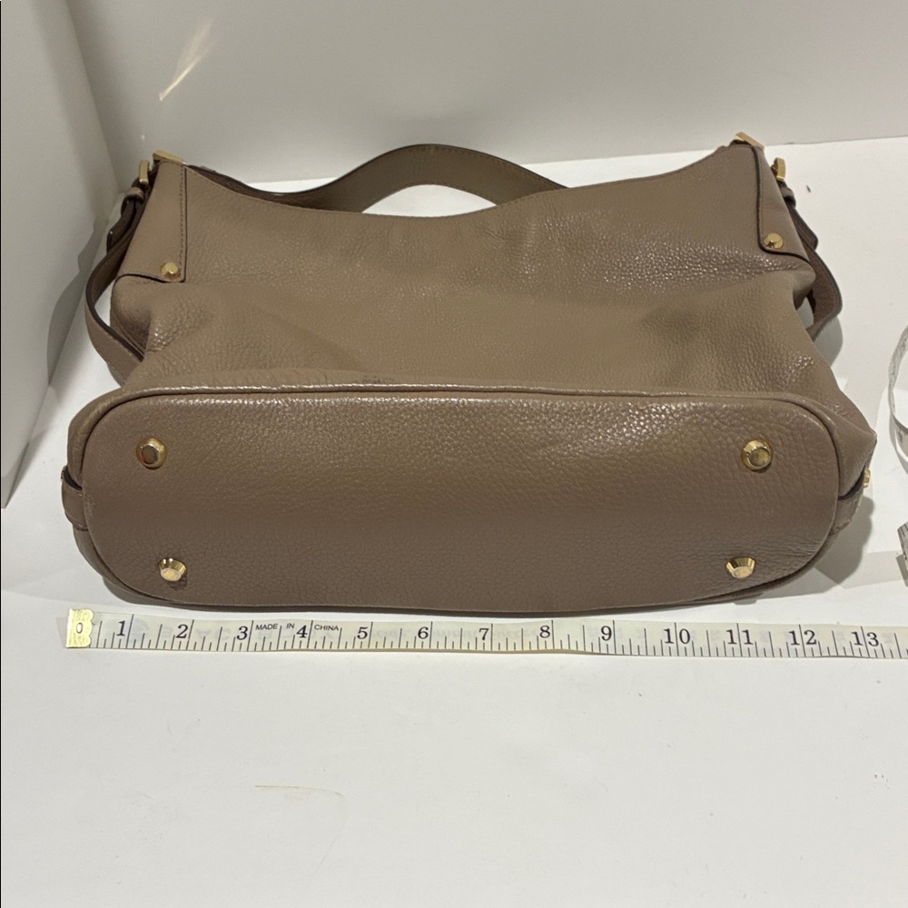 Michael Kors Taupe Leather Hobo Shoulder Bag - Picture 8 of 9